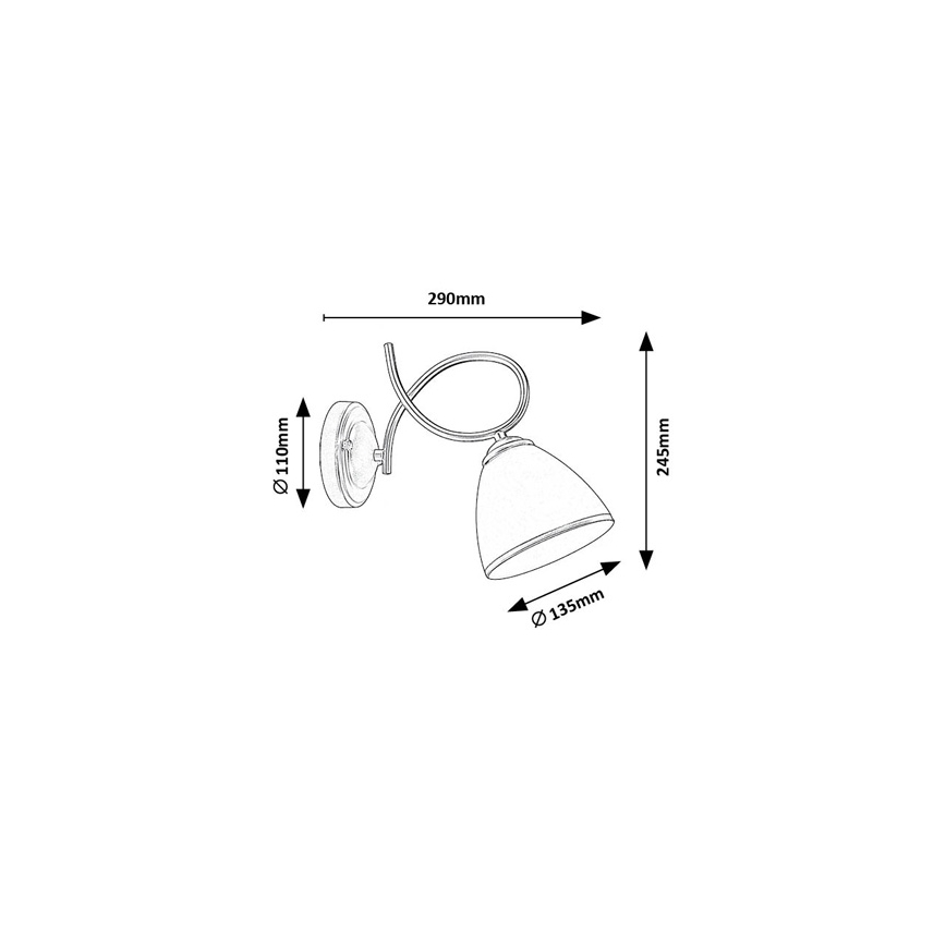Brilagi - Επιτοίχιο φωτιστικό FRED 1xE27/60W/230V χρυσό