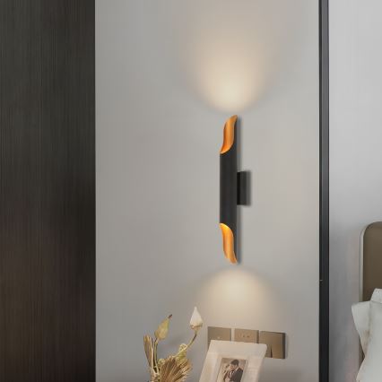 Brilagi - Επιτοίχιο φωτιστικό KALMAR 2xE27/40W/230V μαύρο/μπρονζέ