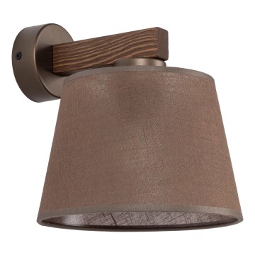 Brilagi - Επιτοίχιο φωτιστικό LATTE 1xE27/15W/230V πεύκο/καφέ