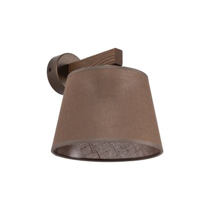 Brilagi - Επιτοίχιο φωτιστικό LATTE 1xE27/15W/230V πεύκο/καφέ