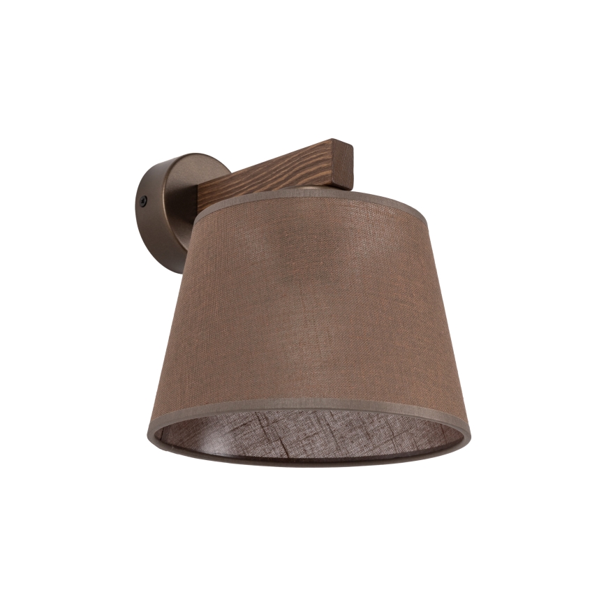 Brilagi - Επιτοίχιο φωτιστικό LATTE 1xE27/15W/230V πεύκο/καφέ