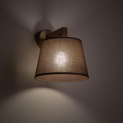 Brilagi - Επιτοίχιο φωτιστικό LATTE SABIA 1xE27/15W/230V πεύκο/καφέ