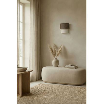 Brilagi - Επιτοίχιο φωτιστικό LED BOHO ECO 1xE27/10W/230V καφέ/κρεμ