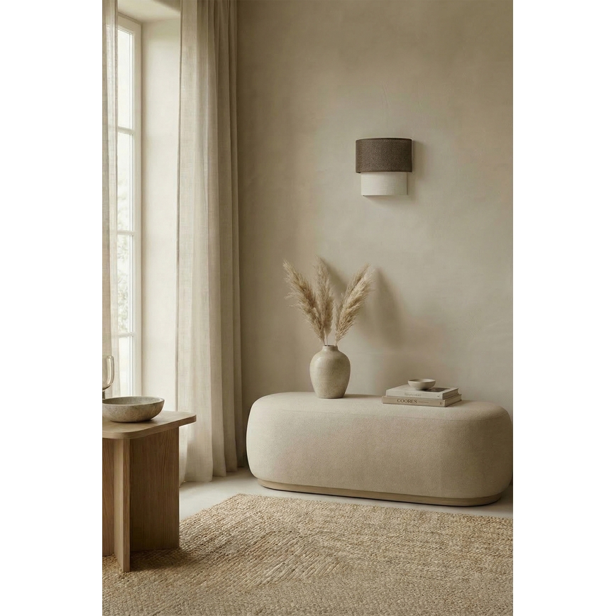 Brilagi - Επιτοίχιο φωτιστικό LED BOHO ECO 1xE27/10W/230V καφέ/κρεμ