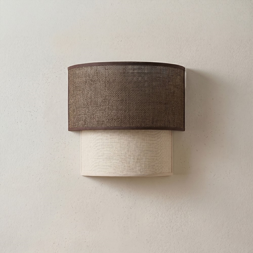 Brilagi - Επιτοίχιο φωτιστικό LED BOHO ECO 1xE27/10W/230V καφέ/κρεμ