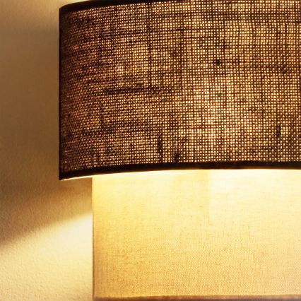 Brilagi - Επιτοίχιο φωτιστικό LED BOHO ECO 1xE27/10W/230V καφέ/κρεμ