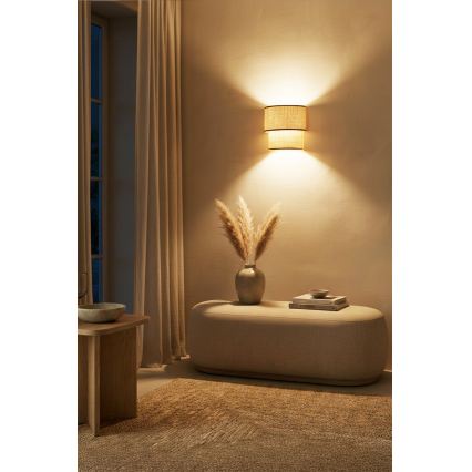Brilagi - Επιτοίχιο φωτιστικό LED BOHO ECO 1xE27/10W/230V μπεζ