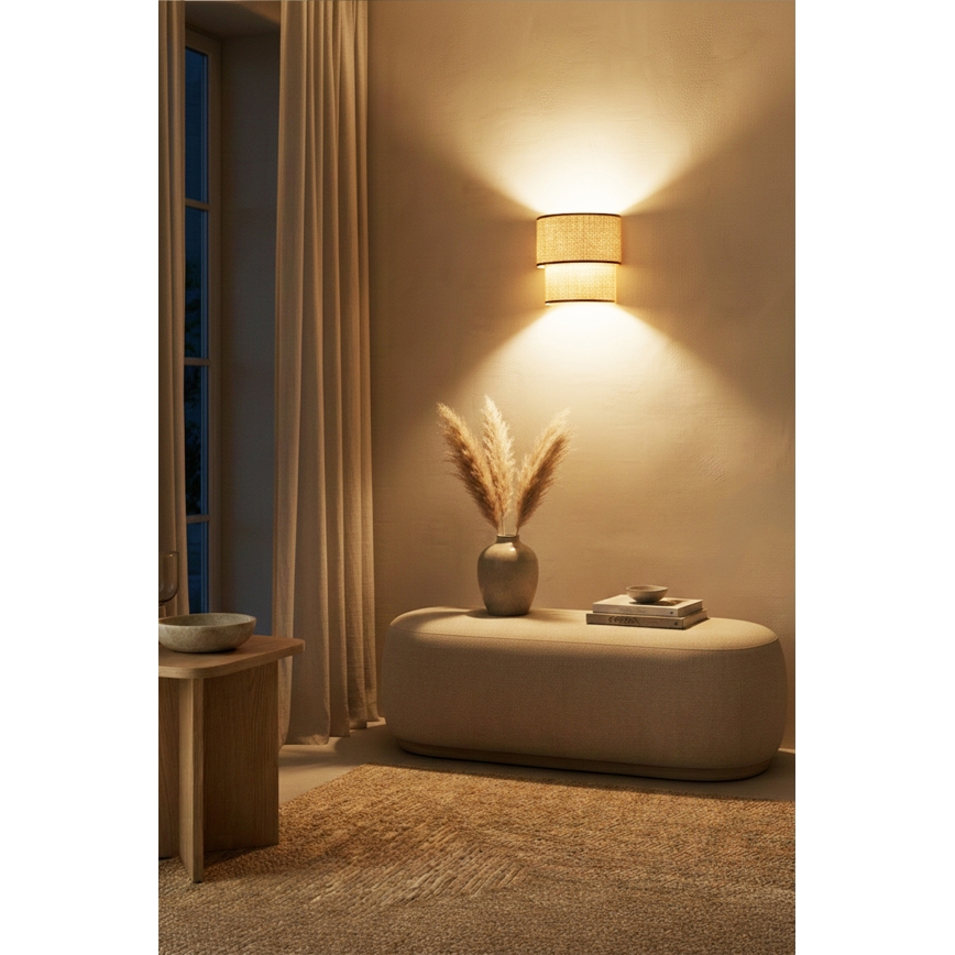 Brilagi - Επιτοίχιο φωτιστικό LED BOHO ECO 1xE27/10W/230V μπεζ