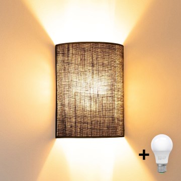 Brilagi - Επιτοίχιο φωτιστικό LED BOHO STYLE 1xE27/15W/230V καφέ