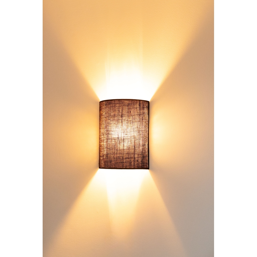 Brilagi - Επιτοίχιο φωτιστικό LED BOHO STYLE 1xE27/15W/230V καφέ