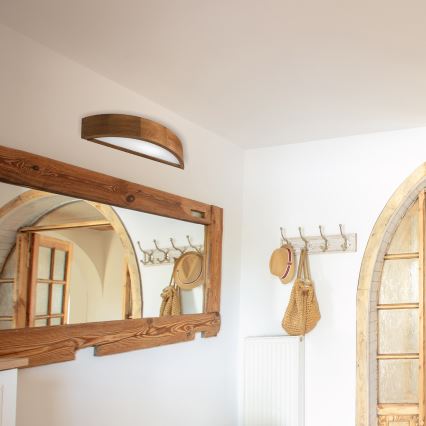 Brilagi - Επιτοίχιο φωτιστικό LED CARVALHO 1xE27/15W/230V δρυς κεράσι