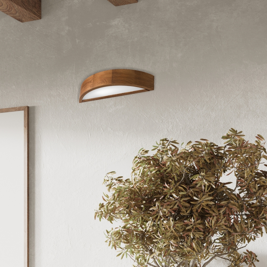 Brilagi - Επιτοίχιο φωτιστικό LED CARVALHO 1xE27/15W/230V δρυς κεράσι
