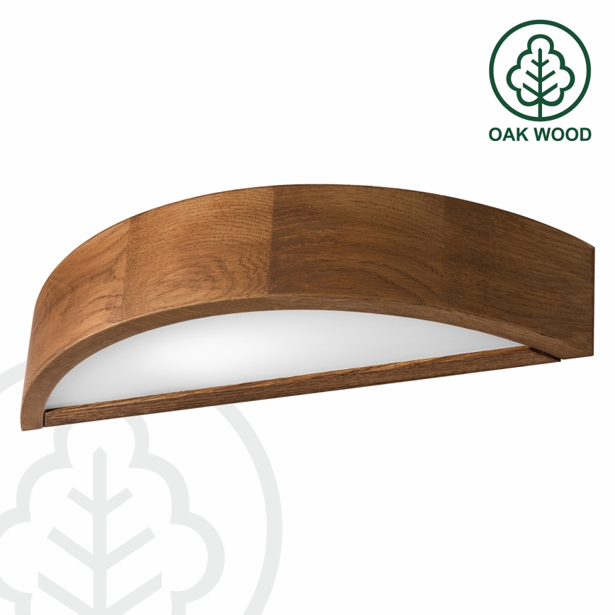 Brilagi - Επιτοίχιο φωτιστικό LED CARVALHO 1xE27/15W/230V δρυς κεράσι