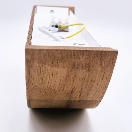 Brilagi - Επιτοίχιο φωτιστικό LED CARVALHO 1xE27/15W/230V δρυς κεράσι