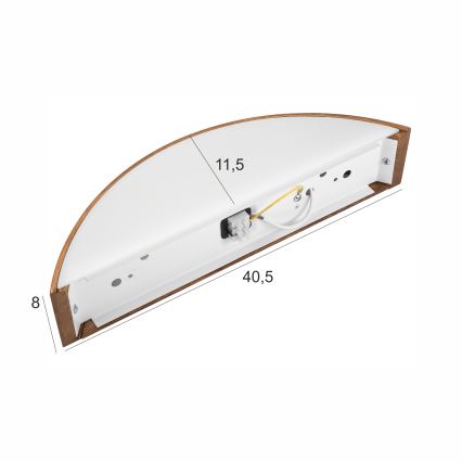 Brilagi - Επιτοίχιο φωτιστικό LED CARVALHO 1xE27/15W/230V δρυς κεράσι