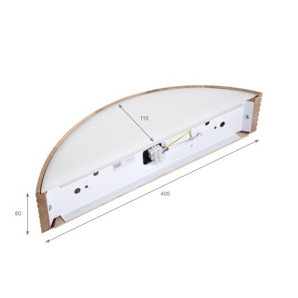 Brilagi - Επιτοίχιο φωτιστικό LED CARVALHO MODERN 1xE27/60W/230V χρώμα δρυός
