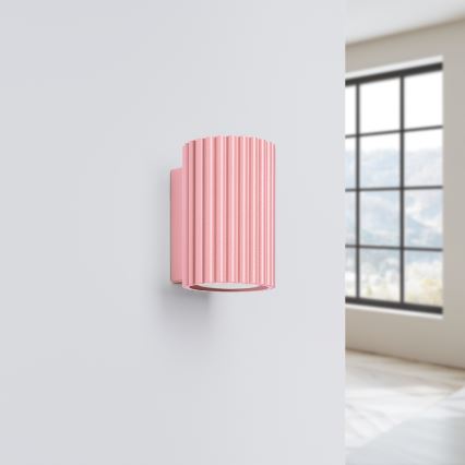 Brilagi - Επιτοίχιο φωτιστικό LED CRESTO 1xGU10/10W/230V 10 cm ροζ