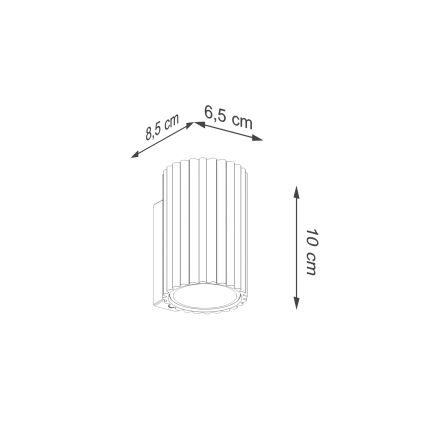 Brilagi - Επιτοίχιο φωτιστικό LED CRESTO 1xGU10/10W/230V 10 cm εκρού