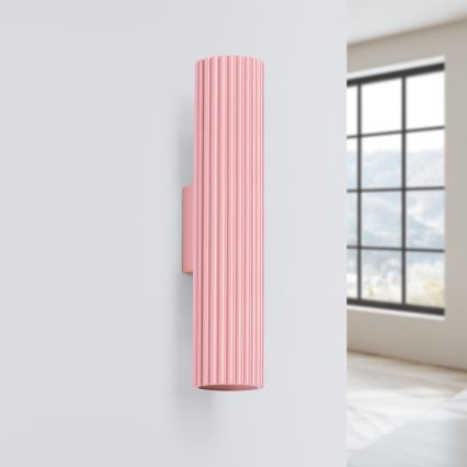 Brilagi - Επιτοίχιο φωτιστικό LED CRESTO 2xGU10/10W/230V 30 cm ροζ