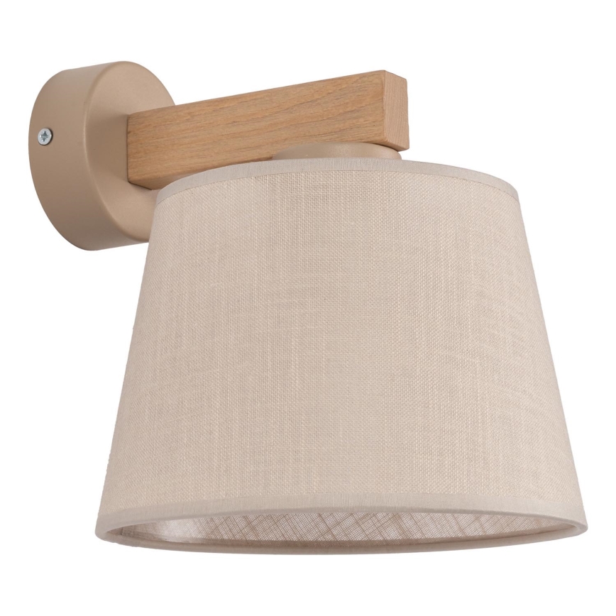 BRILAGI - Επιτοίχιο φωτιστικό LED LATTE SABIA 1xE27/15W/230V πεύκο/μπεζ
