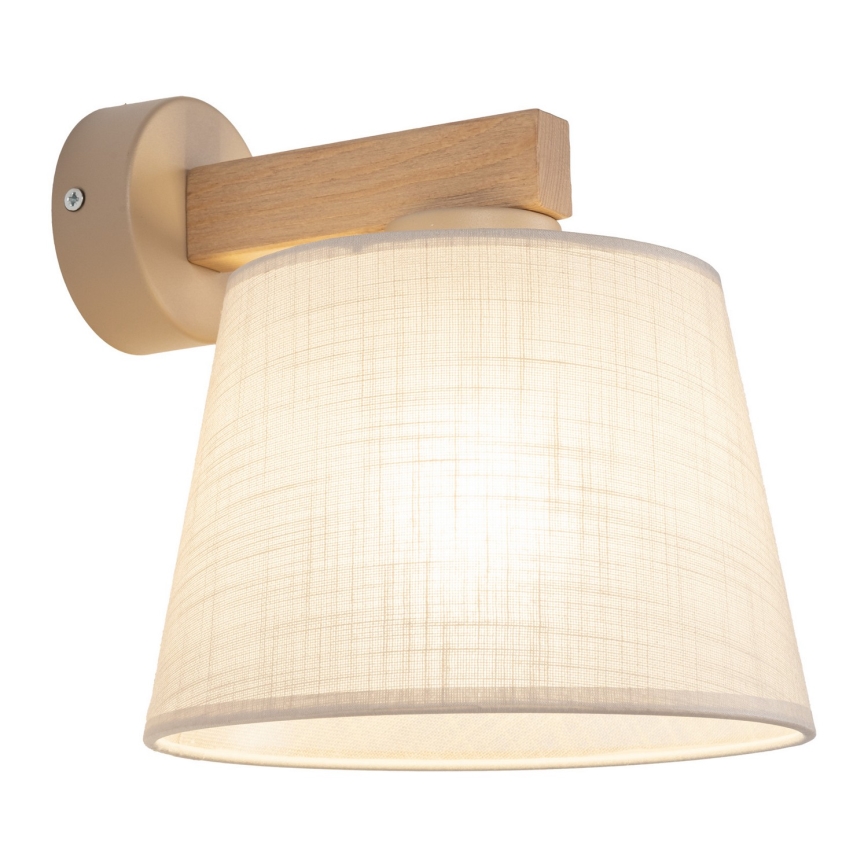 BRILAGI - Επιτοίχιο φωτιστικό LED LATTE SABIA 1xE27/15W/230V πεύκο/μπεζ