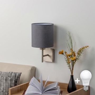 BRILAGI - Επιτοίχιο φωτιστικό LED NUBILA 1xE27/60W/230V ματ χρώμιο/ανθρακί
