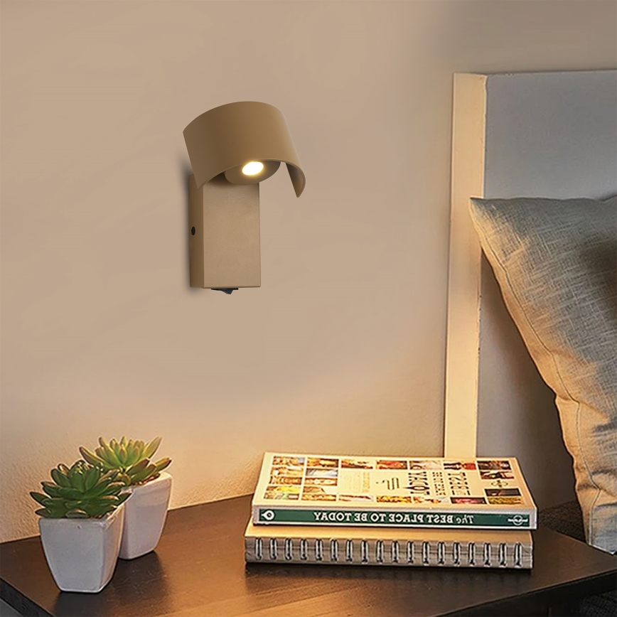 Brilagi - Επιτοίχιο φωτιστικό LED VASTO LED/3W/230V μπεζ