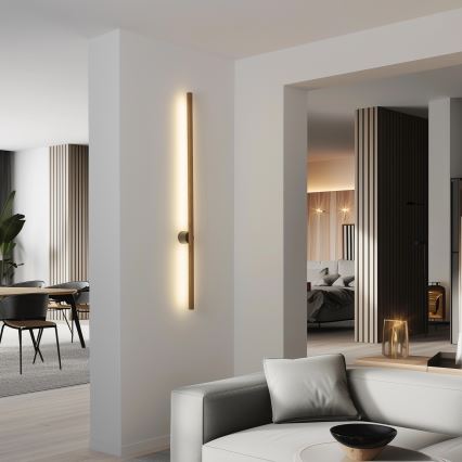 Brilagi - Επιτοίχιο φωτιστικό LED WOODY LINE LED/7W/230V 4000K 60 cm δρυς καρυδιά
