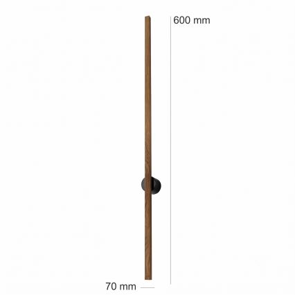 Brilagi - Επιτοίχιο φωτιστικό LED WOODY LINE LED/7W/230V 4000K 60 cm δρυς καρυδιά