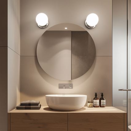 Brilagi - LED επιτοίχιο φωτιστικό μπάνιου BALL LED/6W/230V 3000/4000/6500K IP44 γυαλιστερό χρώμιο