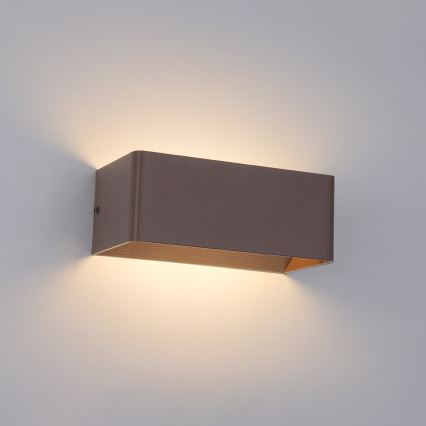 Brilagi - Επιτοίχιο φωτιστικό LED εξωτερικού χώρου DONNANI LED/7W/230V 20 cm καφέ IP44