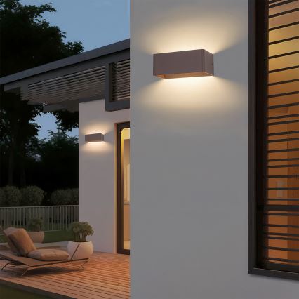 Brilagi - Επιτοίχιο φωτιστικό LED εξωτερικού χώρου DONNANI LED/7W/230V 20 cm καφέ IP44