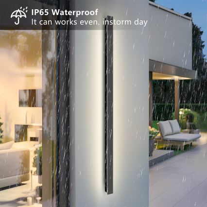 Brilagi - Εξωτερικό επιτοίχιο φωτιστικό LED LINEAR LED/32W/230V 4000K IP65 140 cm μαύρο CRI 90