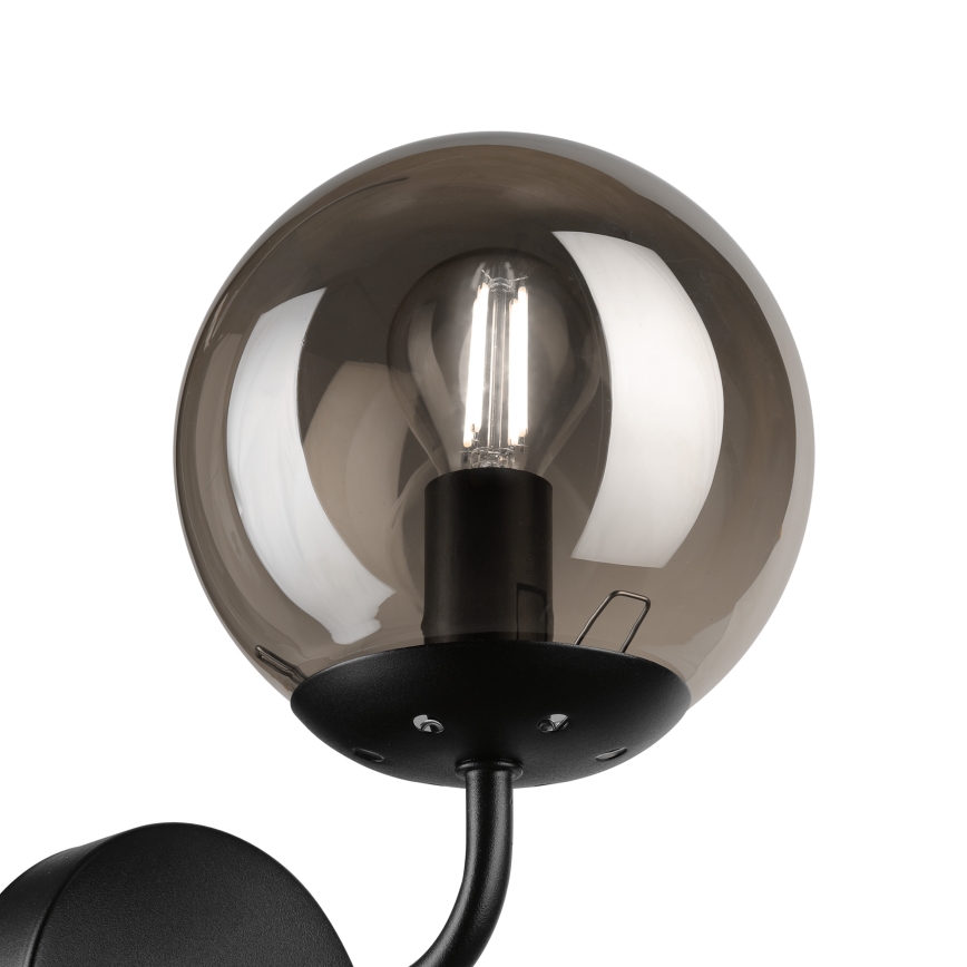 Brilagi - Επιτοίχιο φωτιστικό MALIVA 1xE14/15W/230V μαύρο/καπνιστό