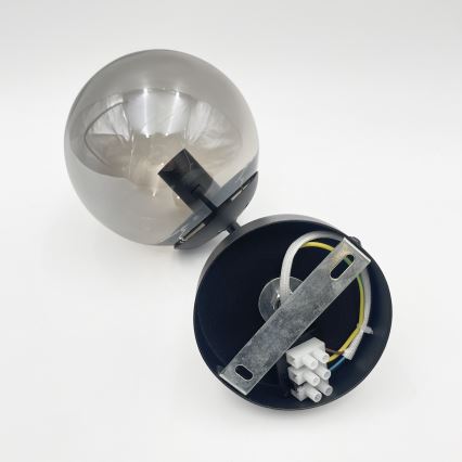 Brilagi - Επιτοίχιο φωτιστικό MALIVA 1xE14/15W/230V μαύρο/καπνιστό