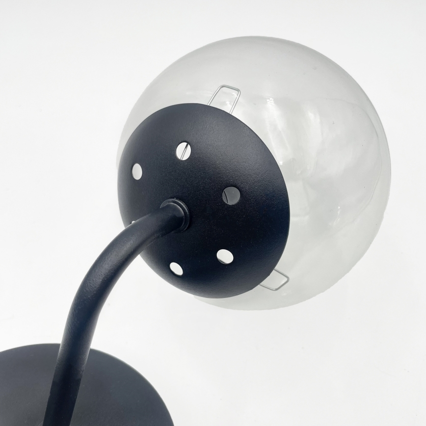 Brilagi - Επιτοίχιο φωτιστικό MALIVA 1xE14/15W/230V μαύρο/διάφανο