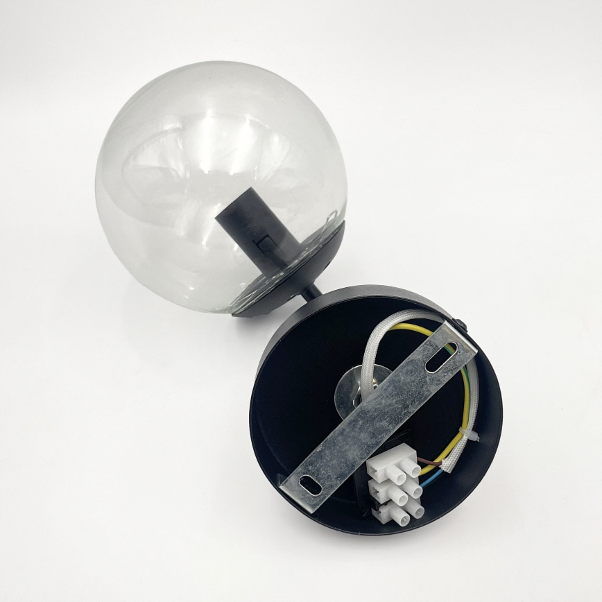 Brilagi - Επιτοίχιο φωτιστικό MALIVA 1xE14/15W/230V μαύρο/διάφανο