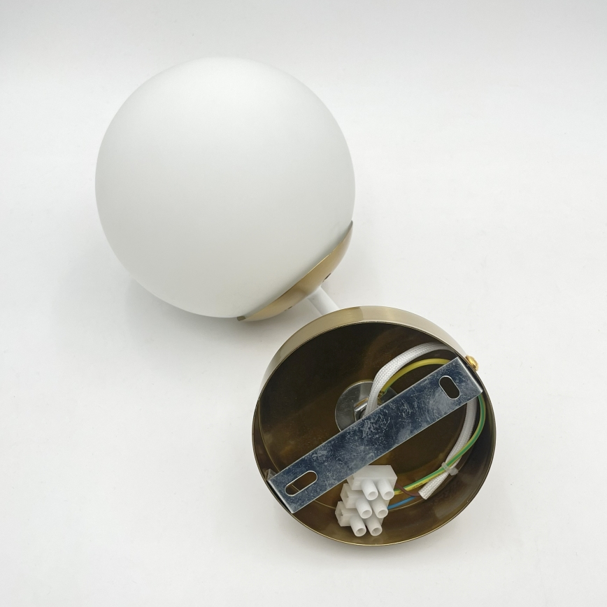 Brilagi - Επιτοίχιο φωτιστικό MALIVA 1xE14/15W/230V χρυσό/λευκό