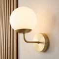Brilagi - Επιτοίχιο φωτιστικό MALIVA 1xE14/15W/230V χρυσό/λευκό
