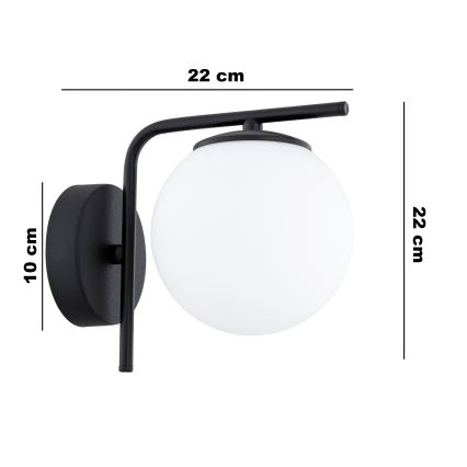 Brilagi - Επιτοίχιο φωτιστικό MILO 1xE27/60W/230V μαύρο