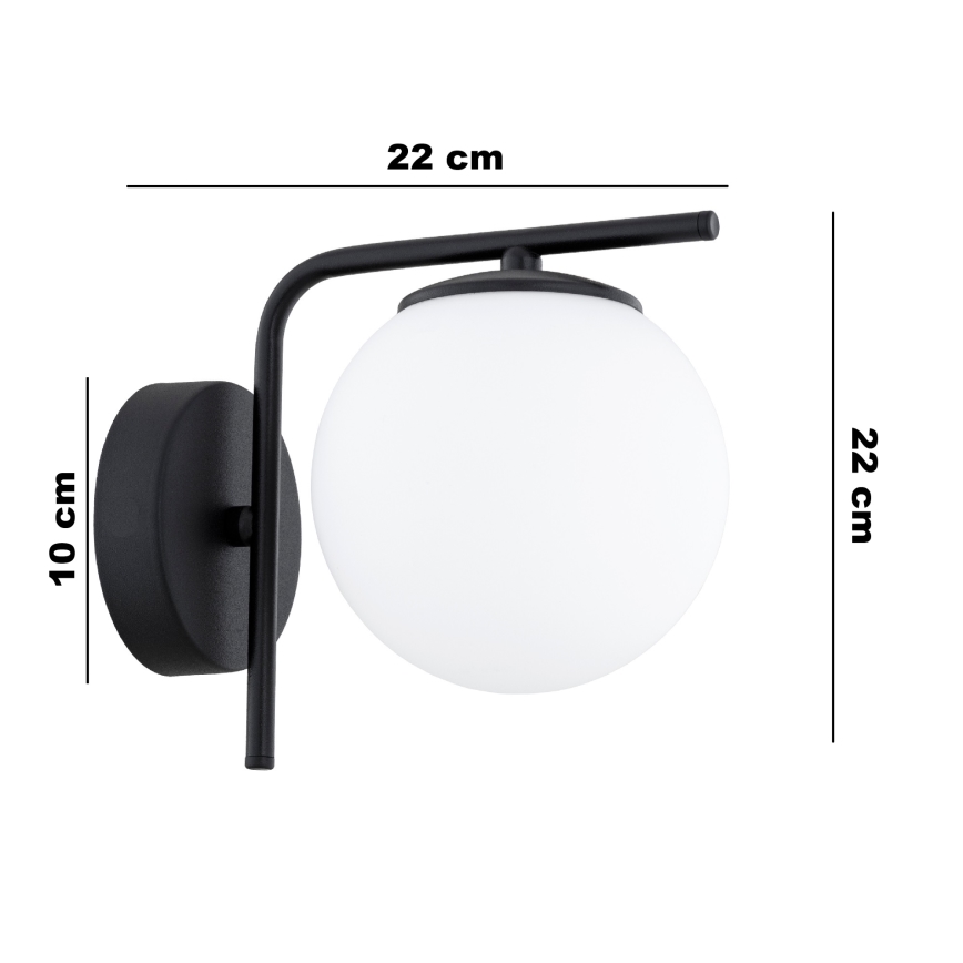 Brilagi - Επιτοίχιο φωτιστικό MILO 1xE27/60W/230V μαύρο