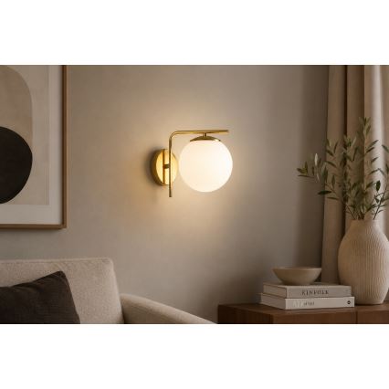 Brilagi - Επιτοίχιο φωτιστικό MILO 1xE27/60W/230V χρυσό