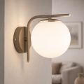 Brilagi - Επιτοίχιο φωτιστικό MILO ECRU 1xE27/60W/230V μπεζ/χρυσό