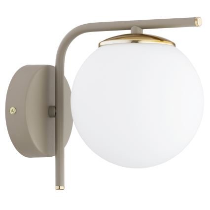 Brilagi - Επιτοίχιο φωτιστικό MILO ECRU 1xE27/60W/230V μπεζ/χρυσό