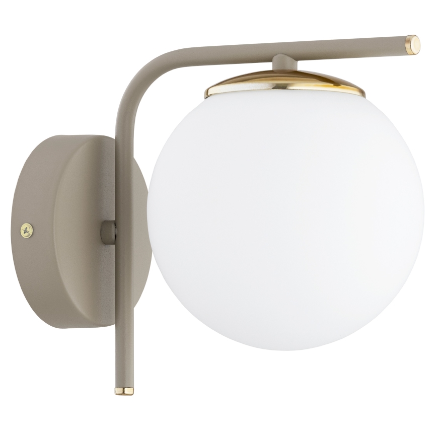 Brilagi - Επιτοίχιο φωτιστικό MILO ECRU 1xE27/60W/230V μπεζ/χρυσό
