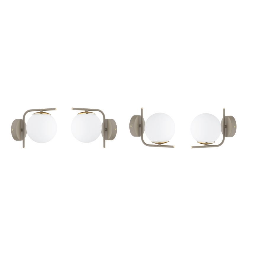 Brilagi - Επιτοίχιο φωτιστικό MILO ECRU 1xE27/60W/230V μπεζ/χρυσό
