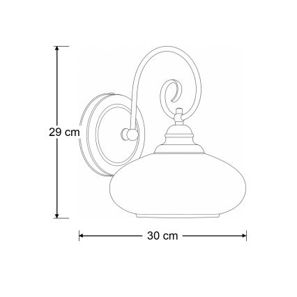 Brilagi - Επιτοίχιο φωτιστικό MOLLERO 1xE27/15W/230V μπρούτζινο/πατίνα