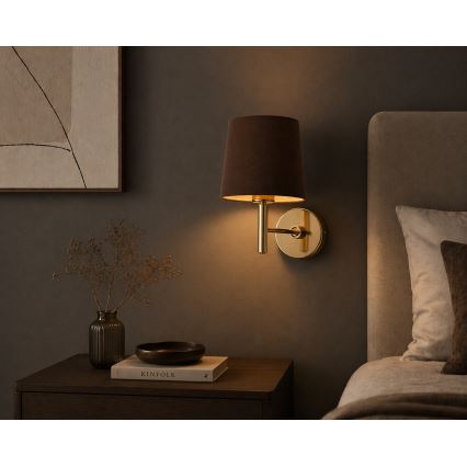 Brilagi - Επιτοίχιο φωτιστικό MONTE 1xE27/60W/230V καφέ/χρυσό