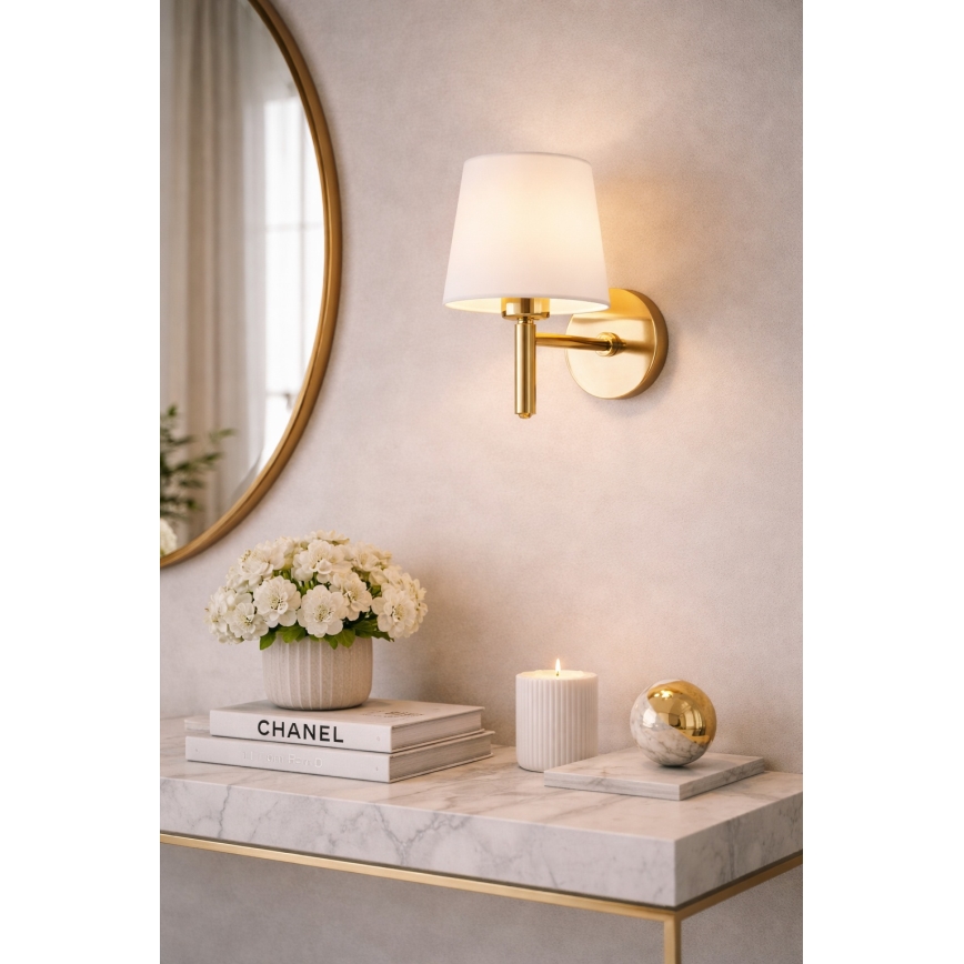 Brilagi - Επιτοίχιο φωτιστικό MONTE 1xE27/60W/230V κρεμ/χρυσό
