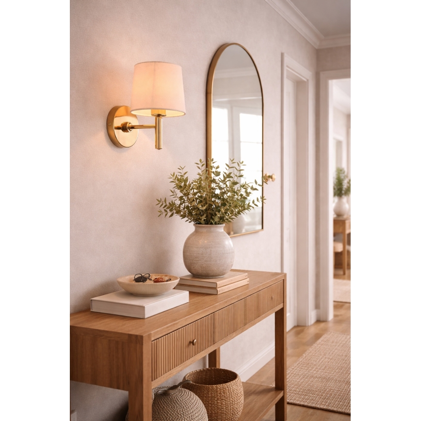 Brilagi - Επιτοίχιο φωτιστικό MONTE 1xE27/60W/230V κρεμ/χρυσό